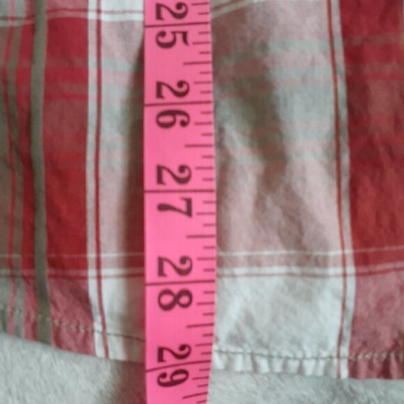 Ecoths Men's M 100% Cotton Red Plaid Made Fair Trade Button Down Shirt - Picture 12 of 12